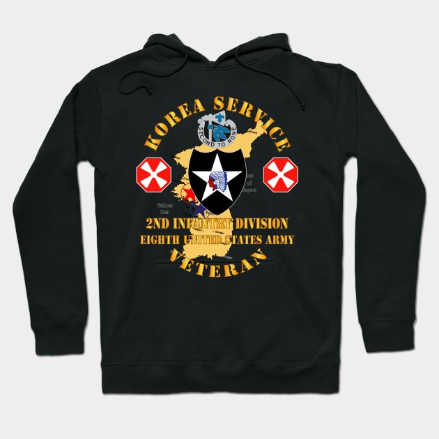 Korea Service Vet - 2nd Infantry Div - 8th US Army Hoodie by twix123844